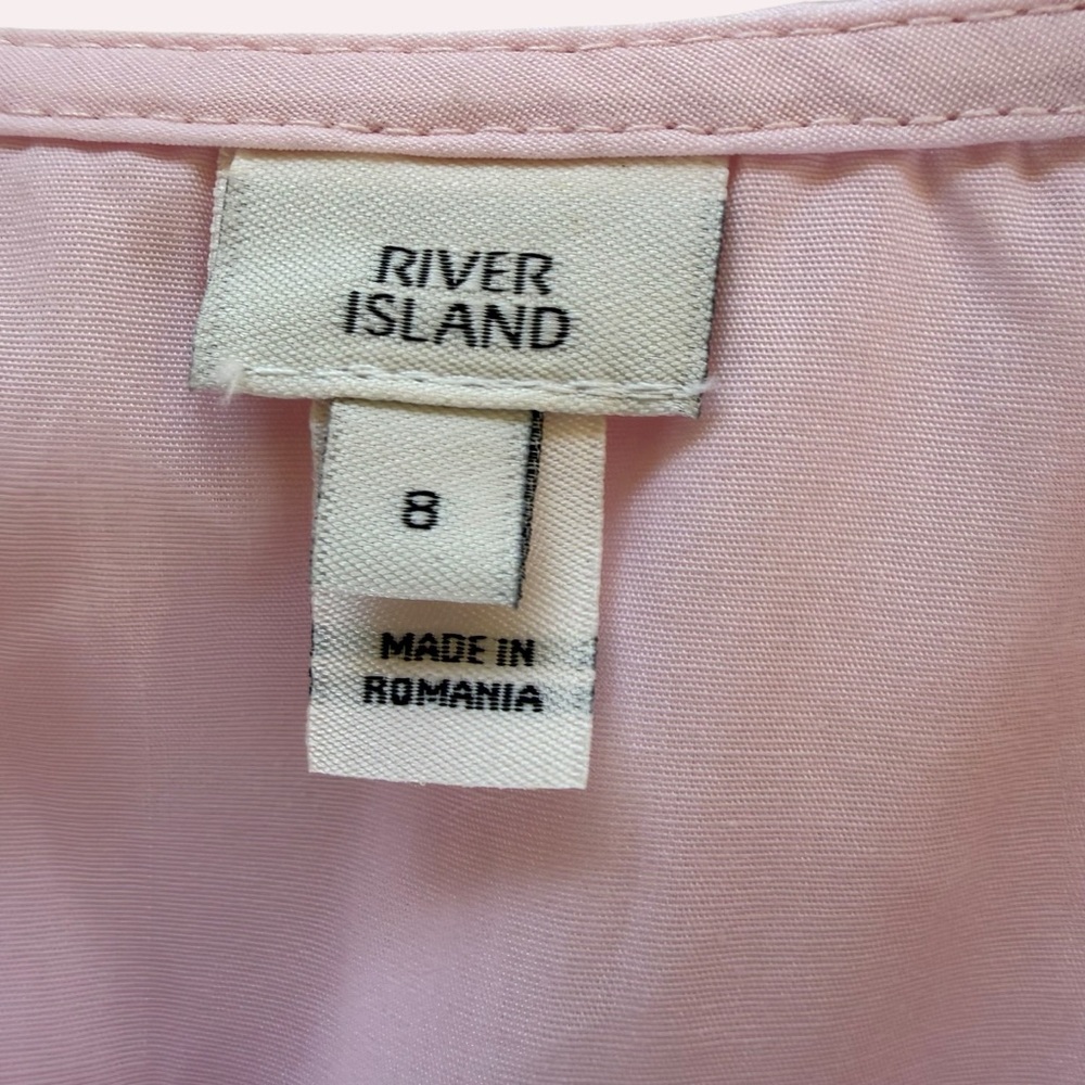 River Island Pink Ruffle Collar Blouse - Picture 3 of 7